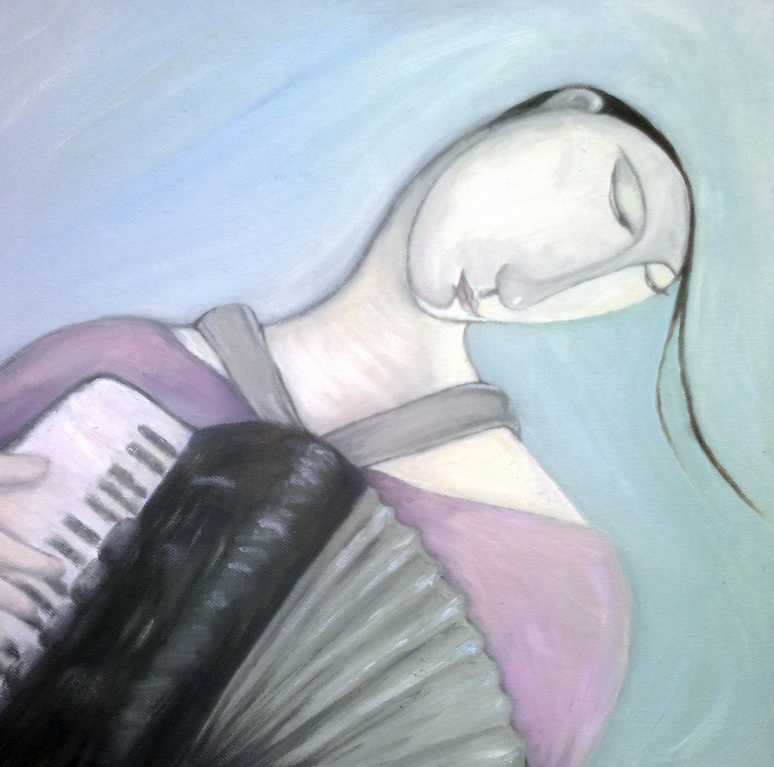 painting of accordion player